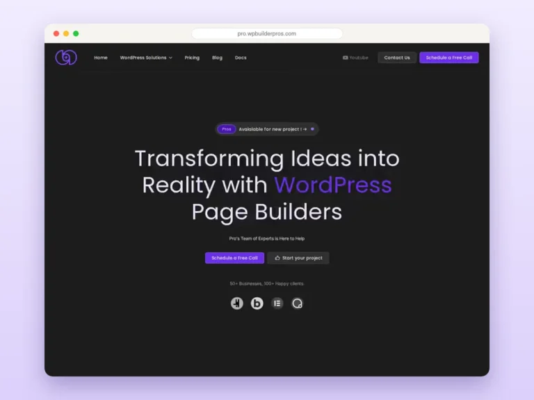 Breakdance Agency landing page – Breakdance template homepage preview
